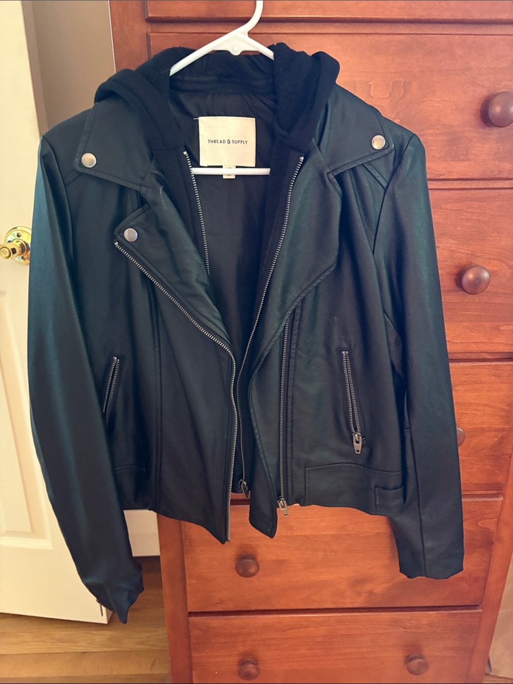 Thread & Supply Black with hoodie Jacket